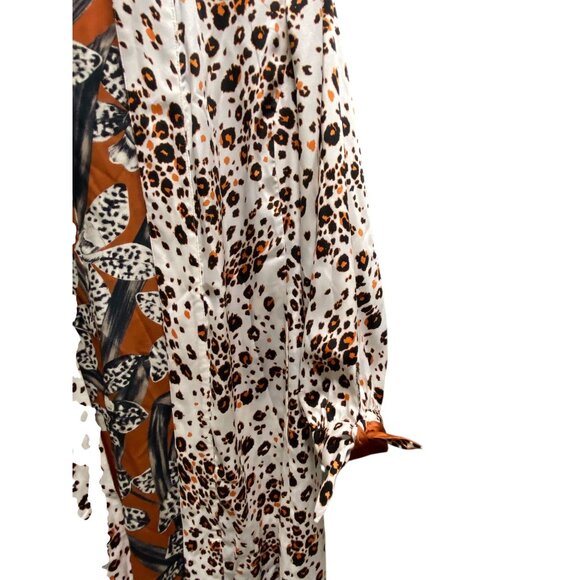 Chicos Reversible Kimono Cardigan Orange Size 1 (M) - Picture 11 of 15